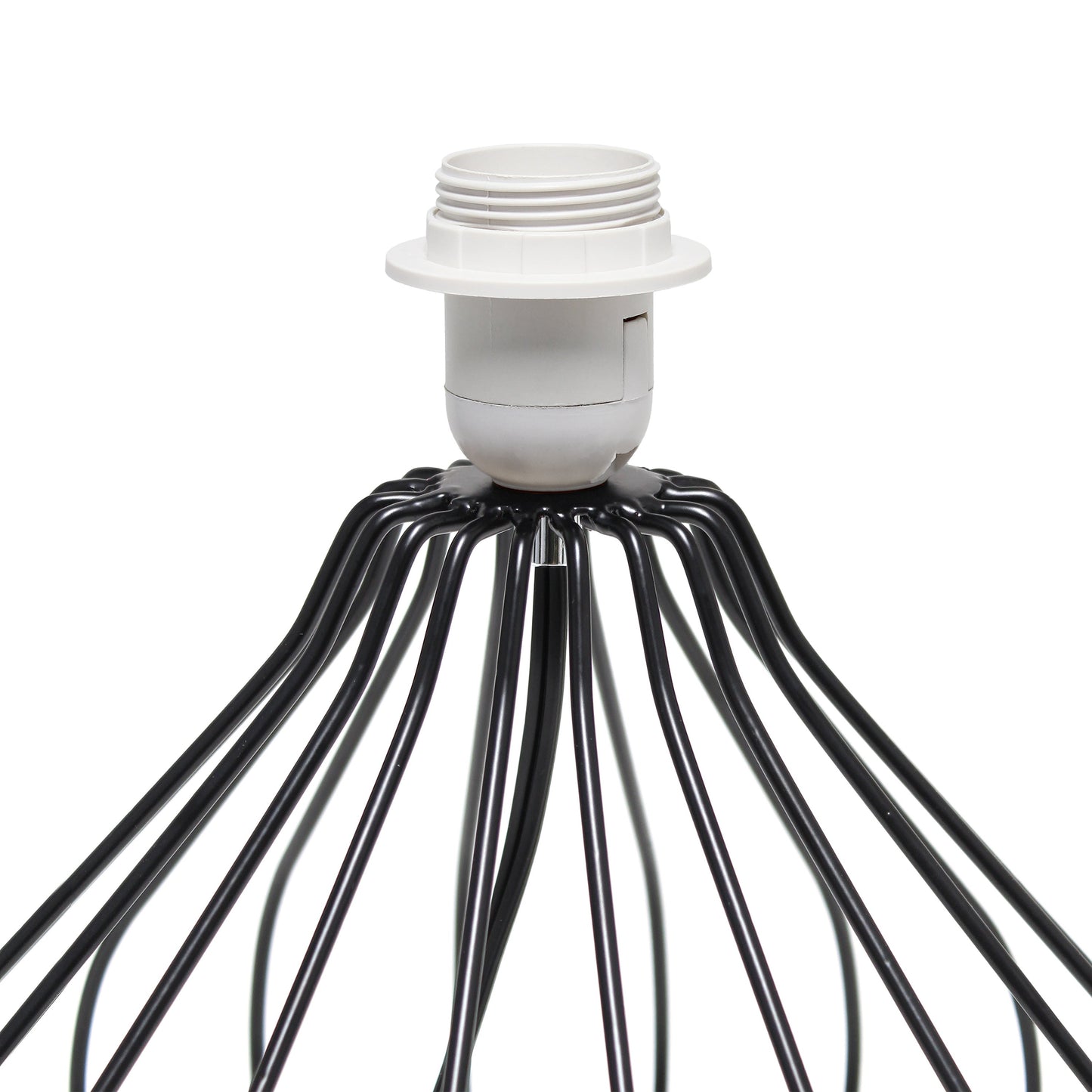 All The Rages Simple Designs Gray On Black Geometrically Wired Table Lamp
