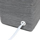All The Rages Simple Designs Gray Petite Faux Stone Table Lamp With White Fabric Shade