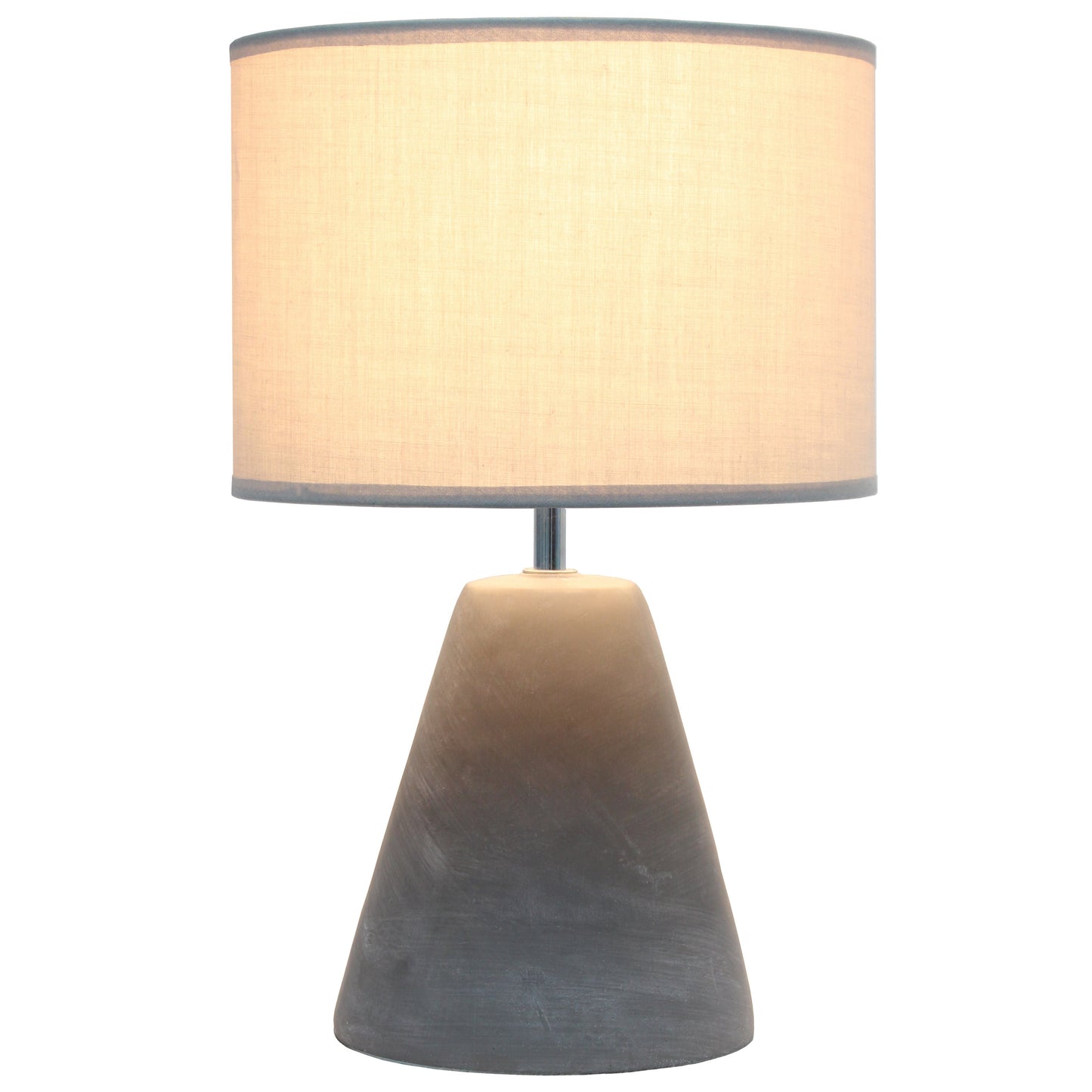 All The Rages Simple Designs Gray Pinnacle Concrete Table Lamp