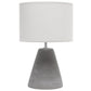 All The Rages Simple Designs Gray Pinnacle Concrete Table Lamp