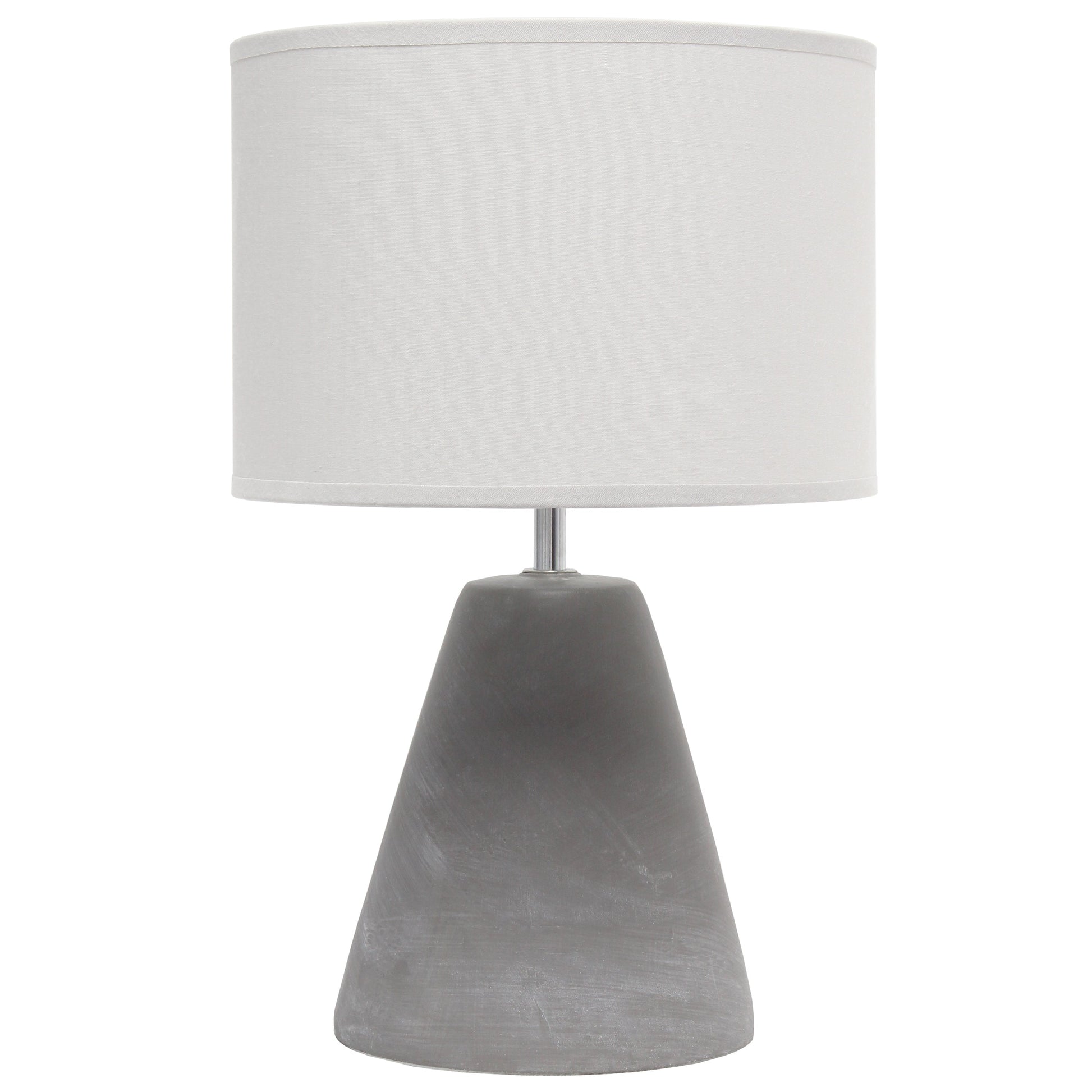 All The Rages Simple Designs Gray Pinnacle Concrete Table Lamp
