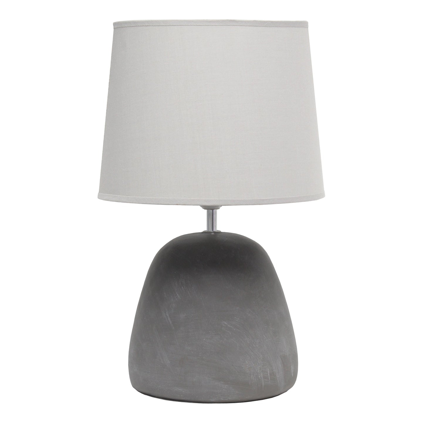All The Rages Simple Designs Gray Round Concrete Table Lamp