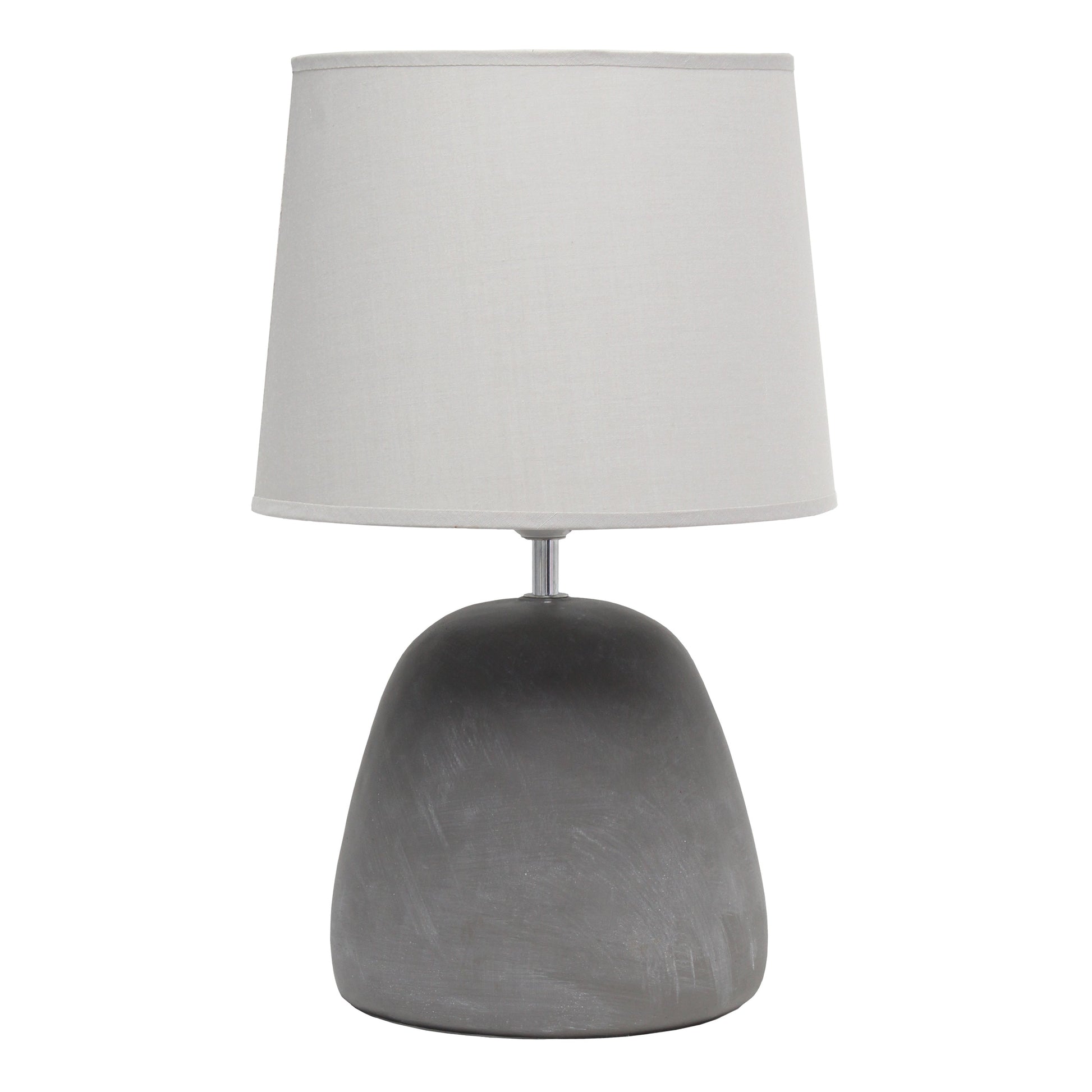 All The Rages Simple Designs Gray Round Concrete Table Lamp