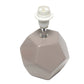 All The Rages Simple Designs Gray Round Prism Mini Table Lamp With Matching Fabric Shade