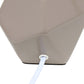 All The Rages Simple Designs Gray Round Prism Mini Table Lamp With Matching Fabric Shade