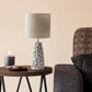 All The Rages Simple Designs Gray Sculpted Ceramic Table Lamp