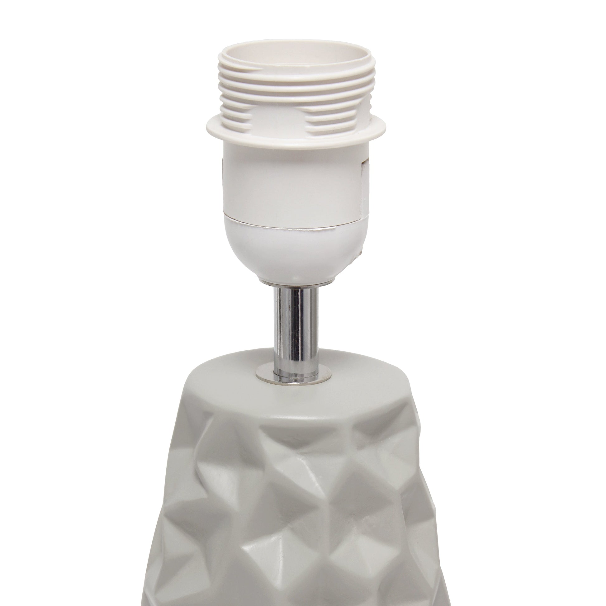 All The Rages Simple Designs Gray Sculpted Ceramic Table Lamp