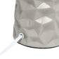 All The Rages Simple Designs Gray Sculpted Ceramic Table Lamp