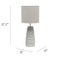 All The Rages Simple Designs Gray Sculpted Ceramic Table Lamp