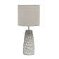 All The Rages Simple Designs Gray Sculpted Ceramic Table Lamp