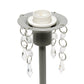 All The Rages Simple Designs Gray Table Lamp With Fabric Shade & Hanging Acrylic Beads