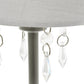 All The Rages Simple Designs Gray Table Lamp With Fabric Shade & Hanging Acrylic Beads