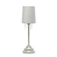 All The Rages Simple Designs Gray Table Lamp With Fabric Shade & Hanging Acrylic Beads