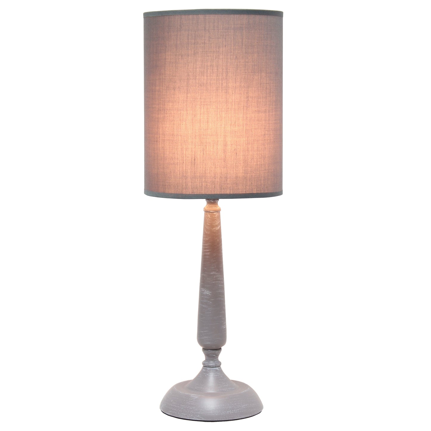 All The Rages Simple Designs Gray Wash Traditional Candlestick Table Lamp