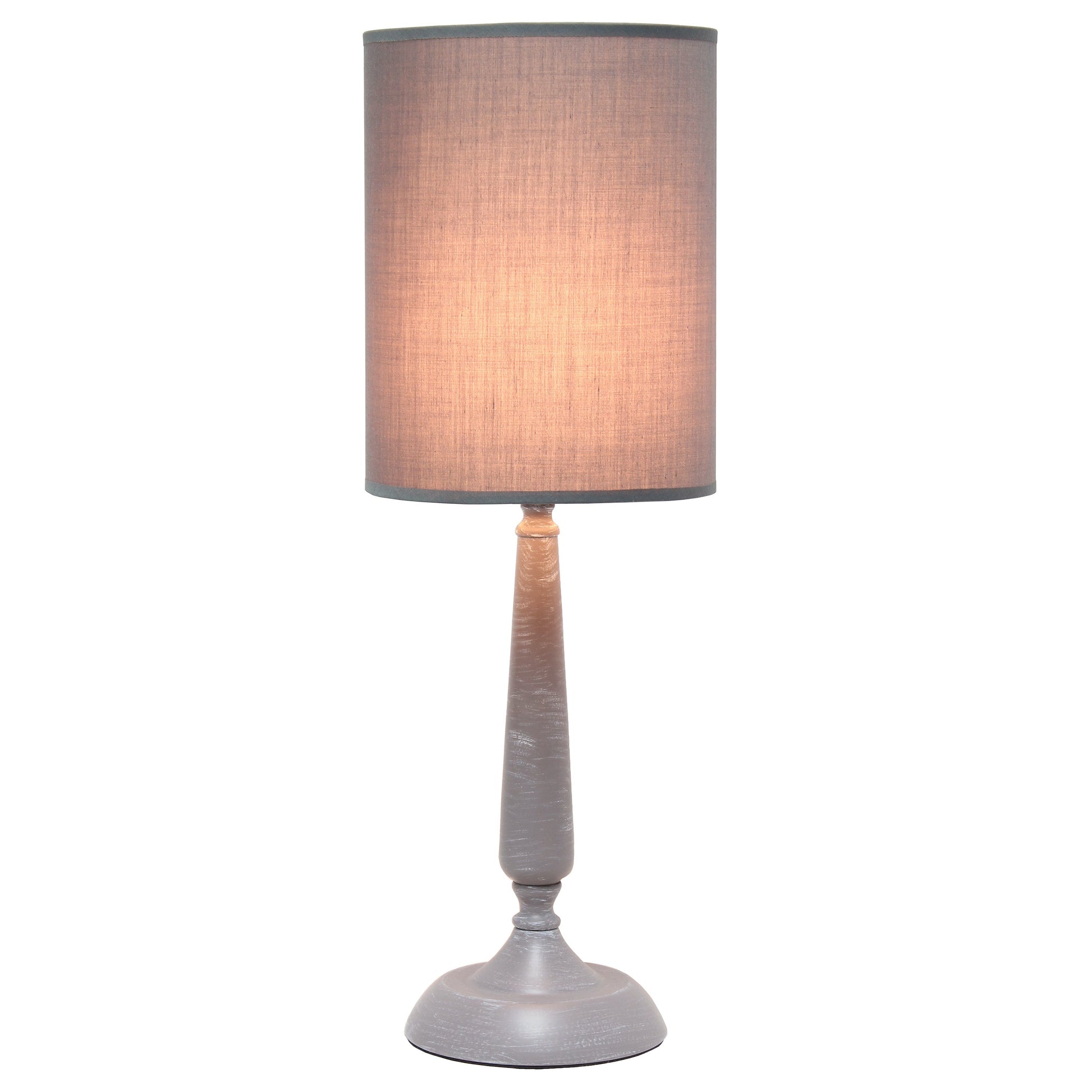 All The Rages Simple Designs Gray Wash Traditional Candlestick Table Lamp