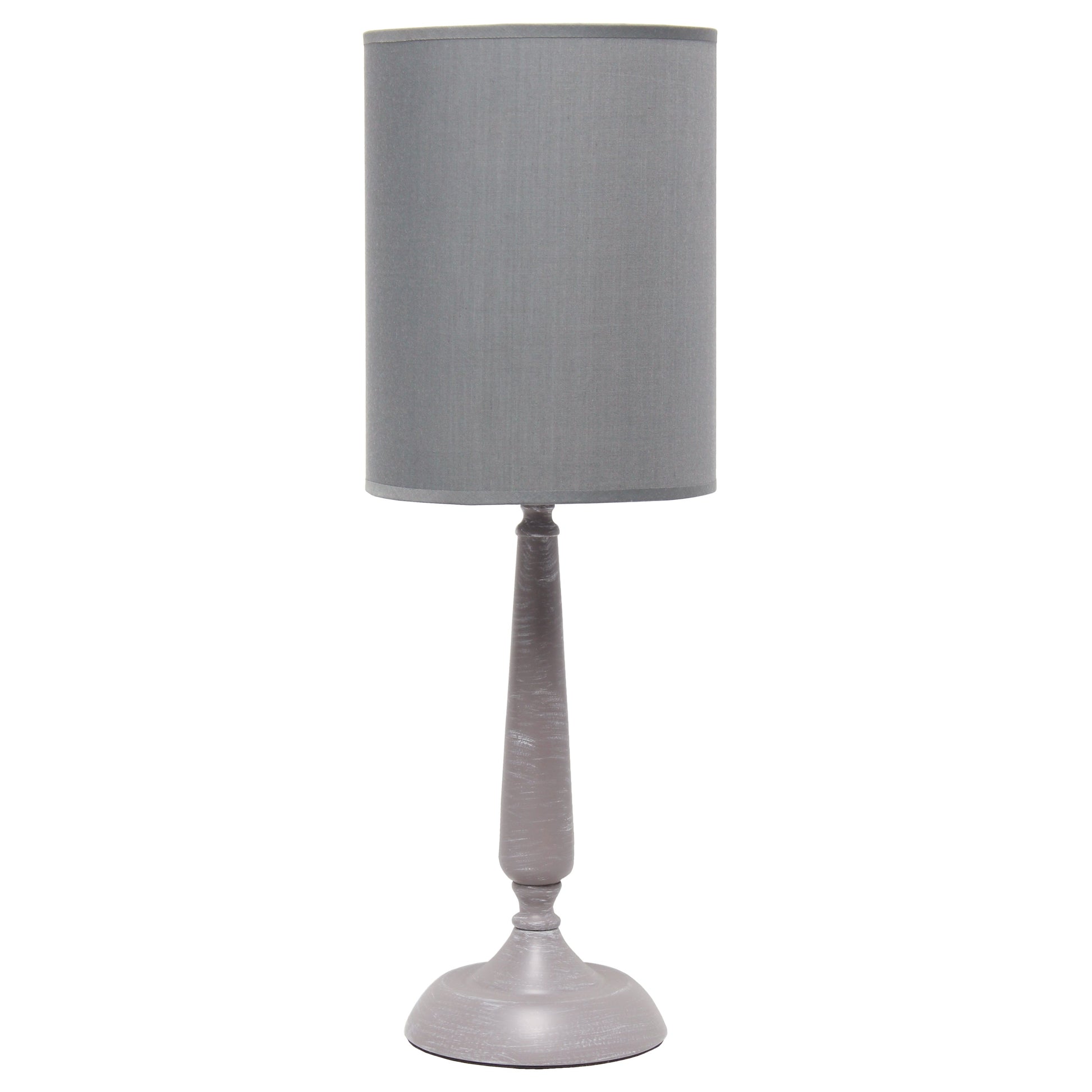 All The Rages Simple Designs Gray Wash Traditional Candlestick Table Lamp