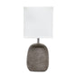 All The Rages Simple Designs Grayish Brown Bedrock Ceramic Table Lamp