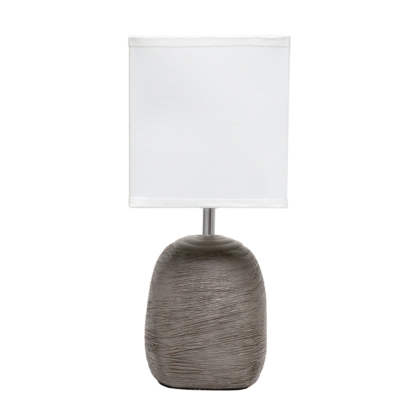 All The Rages Simple Designs Grayish Brown Bedrock Ceramic Table Lamp