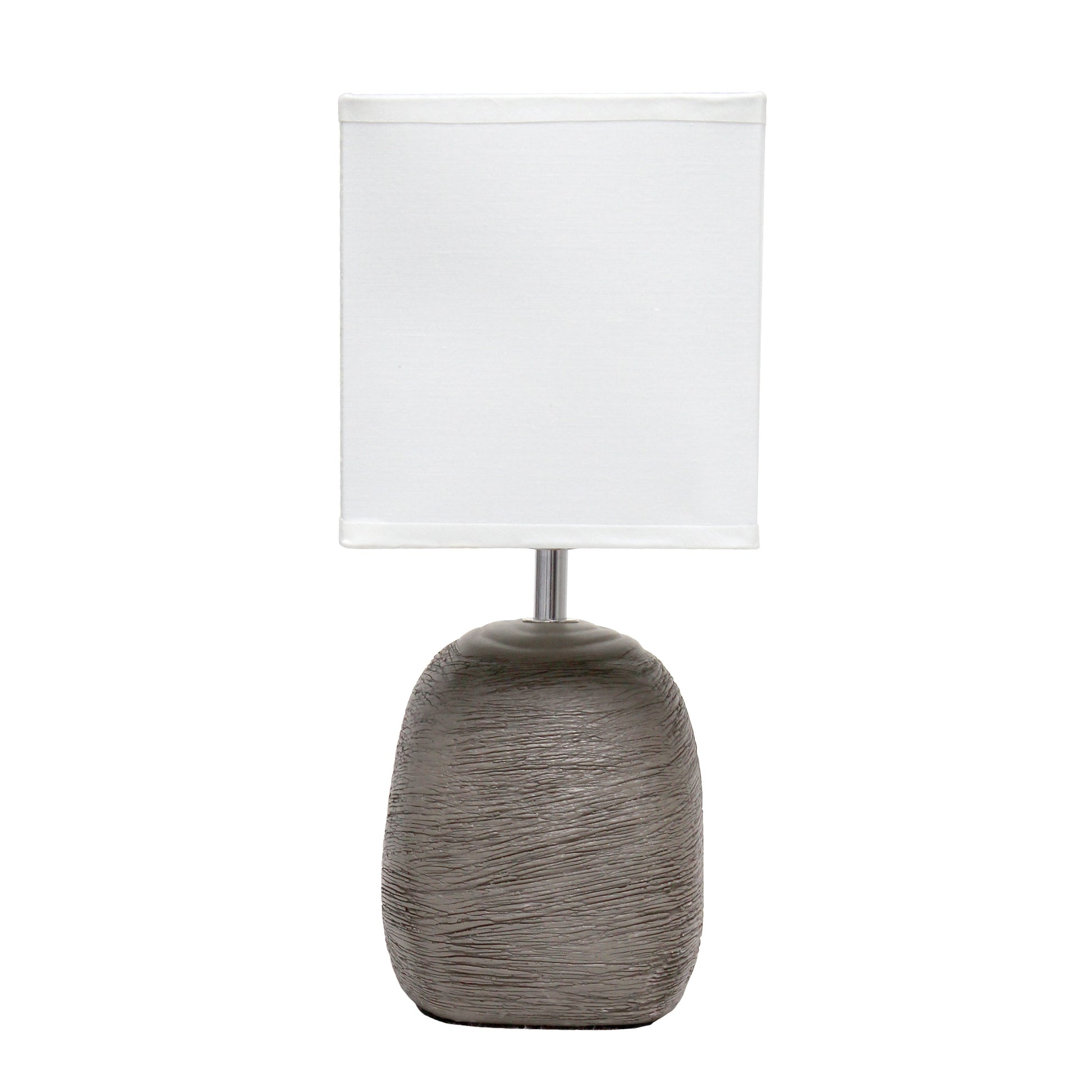 All The Rages Simple Designs Grayish Brown Bedrock Ceramic Table Lamp
