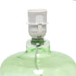 All The Rages Simple Designs Green Glass Table Lamp With White Fabric Shade