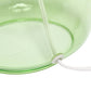 All The Rages Simple Designs Green Glass Table Lamp With White Fabric Shade