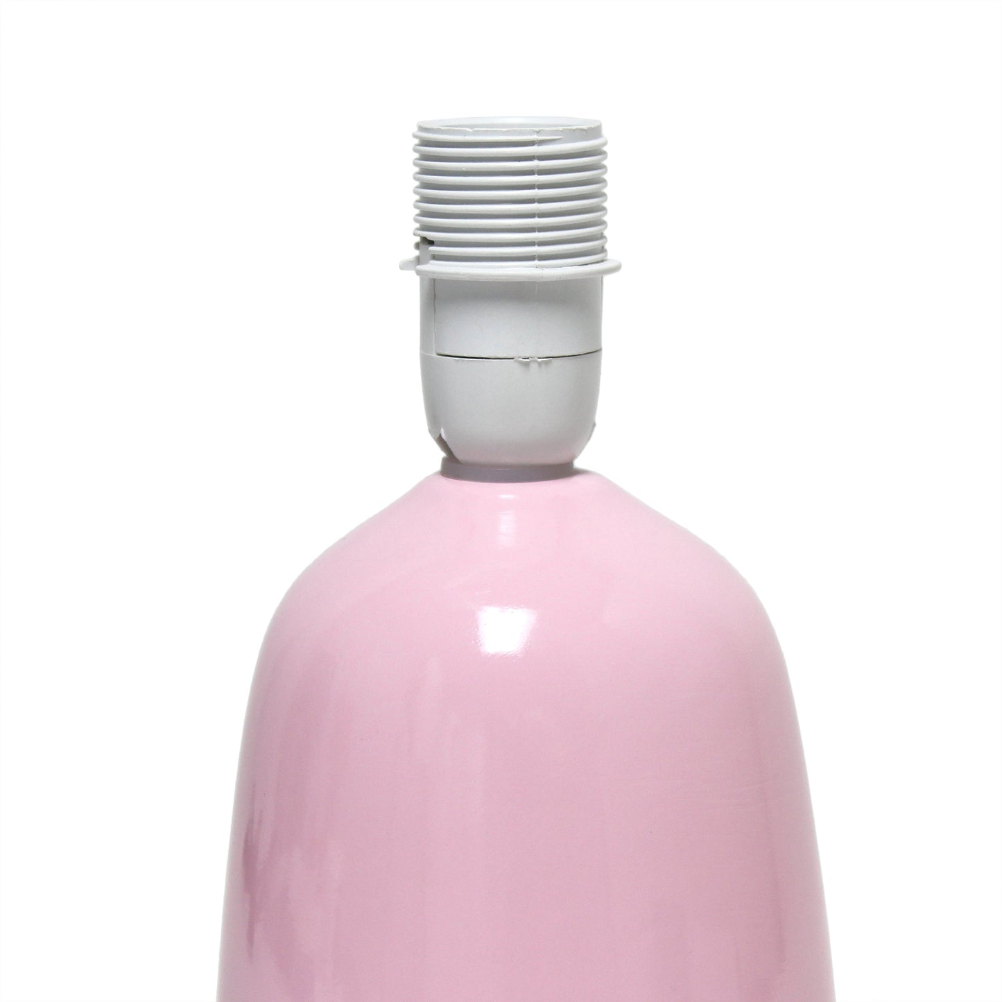 All The Rages Simple Designs Light Pink 10" Ceramic Table Lamp With Matching Fabric Shade