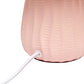 All The Rages Simple Designs Light Pink 11" Ceramic Texture Pastel Table Lamp With Matching Fabric Shade