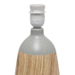 All The Rages Simple Designs Light Wood & Gray Ceramic Oblong Table Lamp