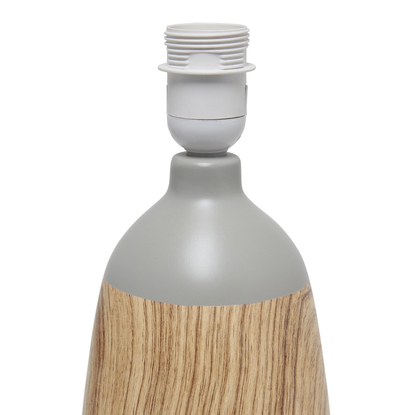 All The Rages Simple Designs Light Wood & Gray Ceramic Oblong Table Lamp
