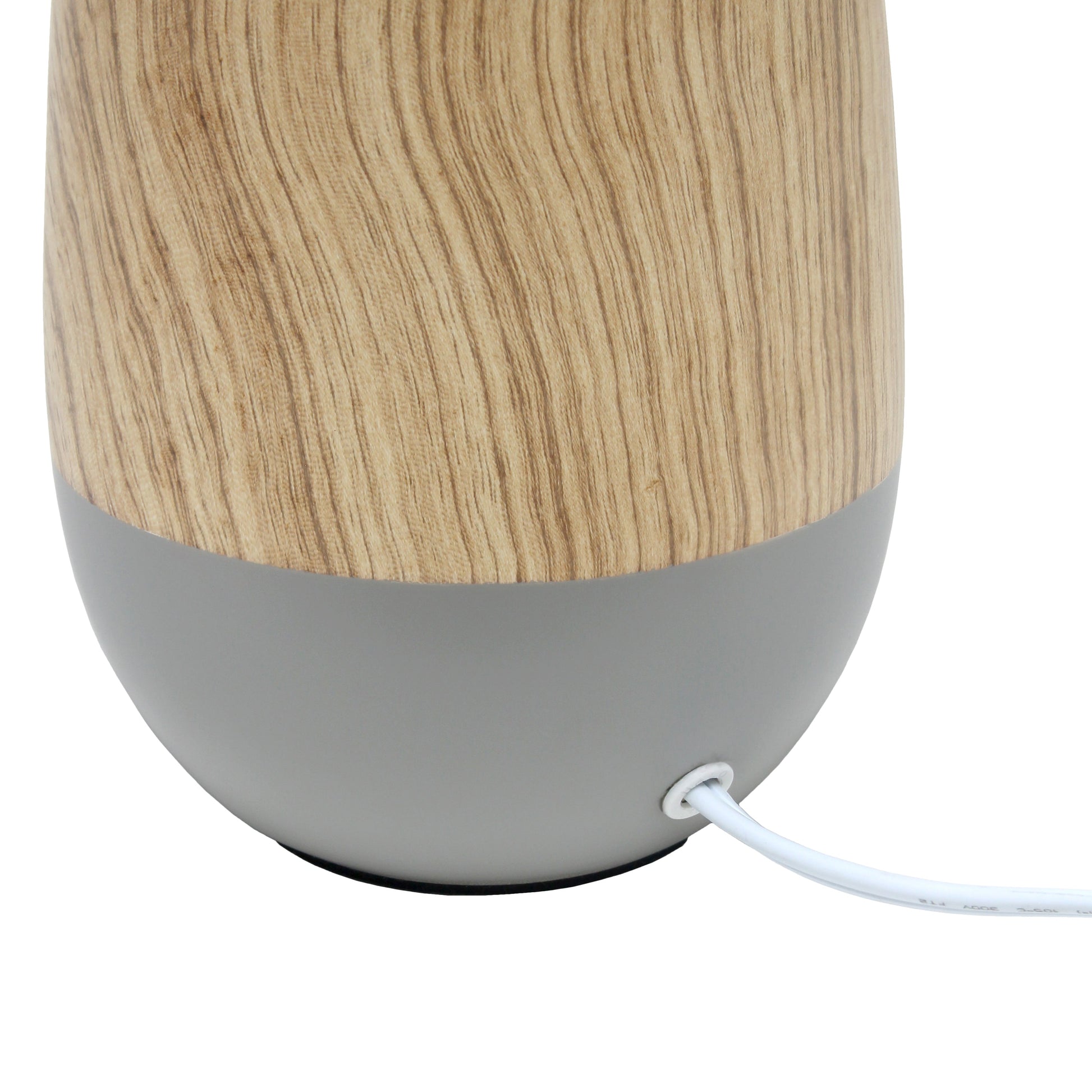 All The Rages Simple Designs Light Wood & Gray Ceramic Oblong Table Lamp