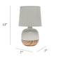 All The Rages Simple Designs Light Wood & Light Gray Petite Mid Century Table Lamp