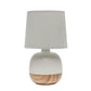 All The Rages Simple Designs Light Wood & Light Gray Petite Mid Century Table Lamp