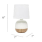 All The Rages Simple Designs Light Wood & Off-White Petite Mid Century Table Lamp