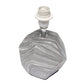 All The Rages Simple Designs Marbled Round Prism Mini Table Lamp With Matching Fabric Shade