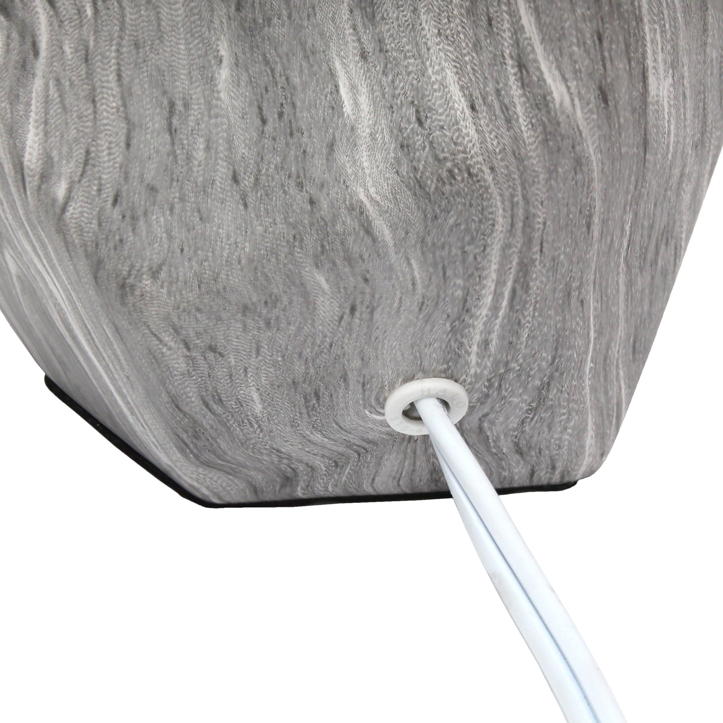 All The Rages Simple Designs Marbled Round Prism Mini Table Lamp With Matching Fabric Shade