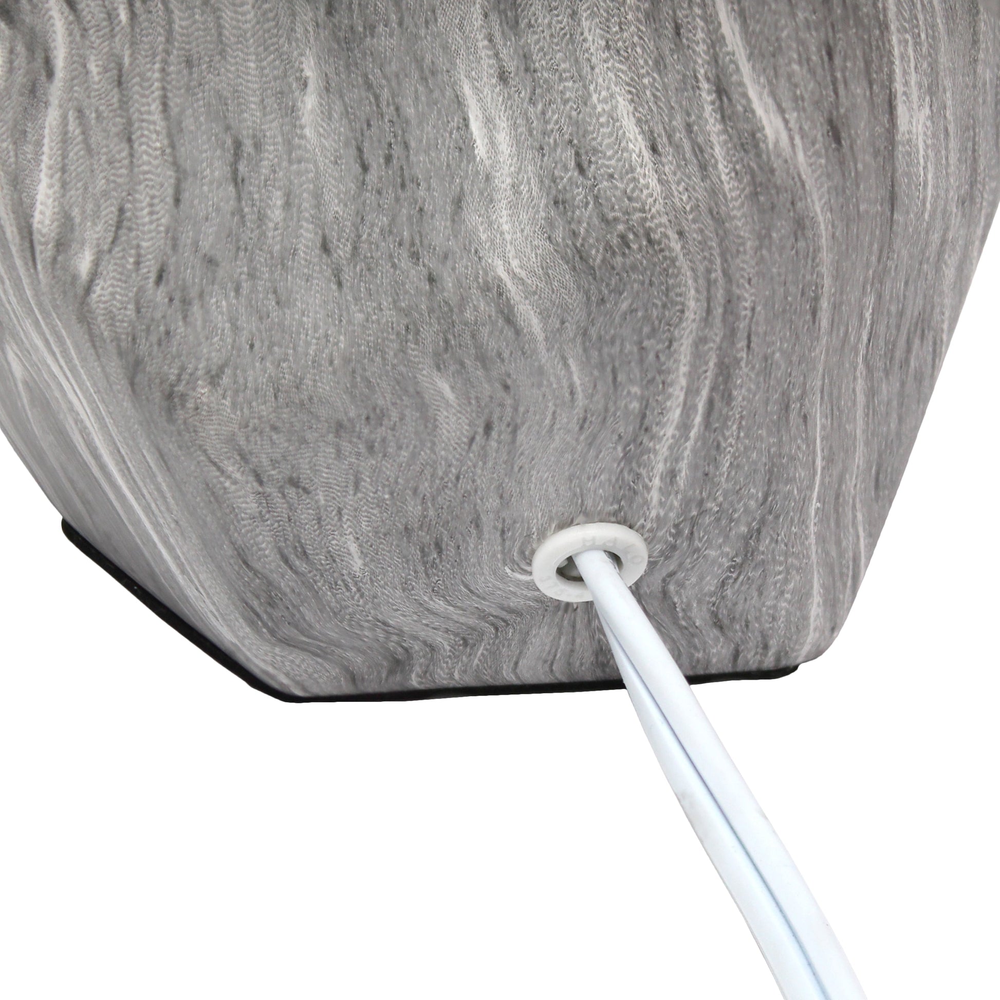 All The Rages Simple Designs Marbled Round Prism Mini Table Lamp With Matching Fabric Shade