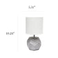All The Rages Simple Designs Marbled Round Prism Mini Table Lamp With Matching Fabric Shade