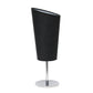 All The Rages Simple Designs Mini Chrome Table Lamp With Black Angled Fabric Shade