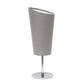 All The Rages Simple Designs Mini Chrome Table Lamp With Gray Angled Fabric Shade