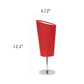 All The Rages Simple Designs Mini Chrome Table Lamp With Red Angled Fabric Shade