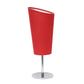 All The Rages Simple Designs Mini Chrome Table Lamp With Red Angled Fabric Shade