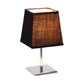All The Rages Simple Designs Mini Chrome Table Lamp With Squared Black Empire Fabric Shade