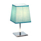 All The Rages Simple Designs Mini Chrome Table Lamp With Squared Blue Empire Fabric Shade