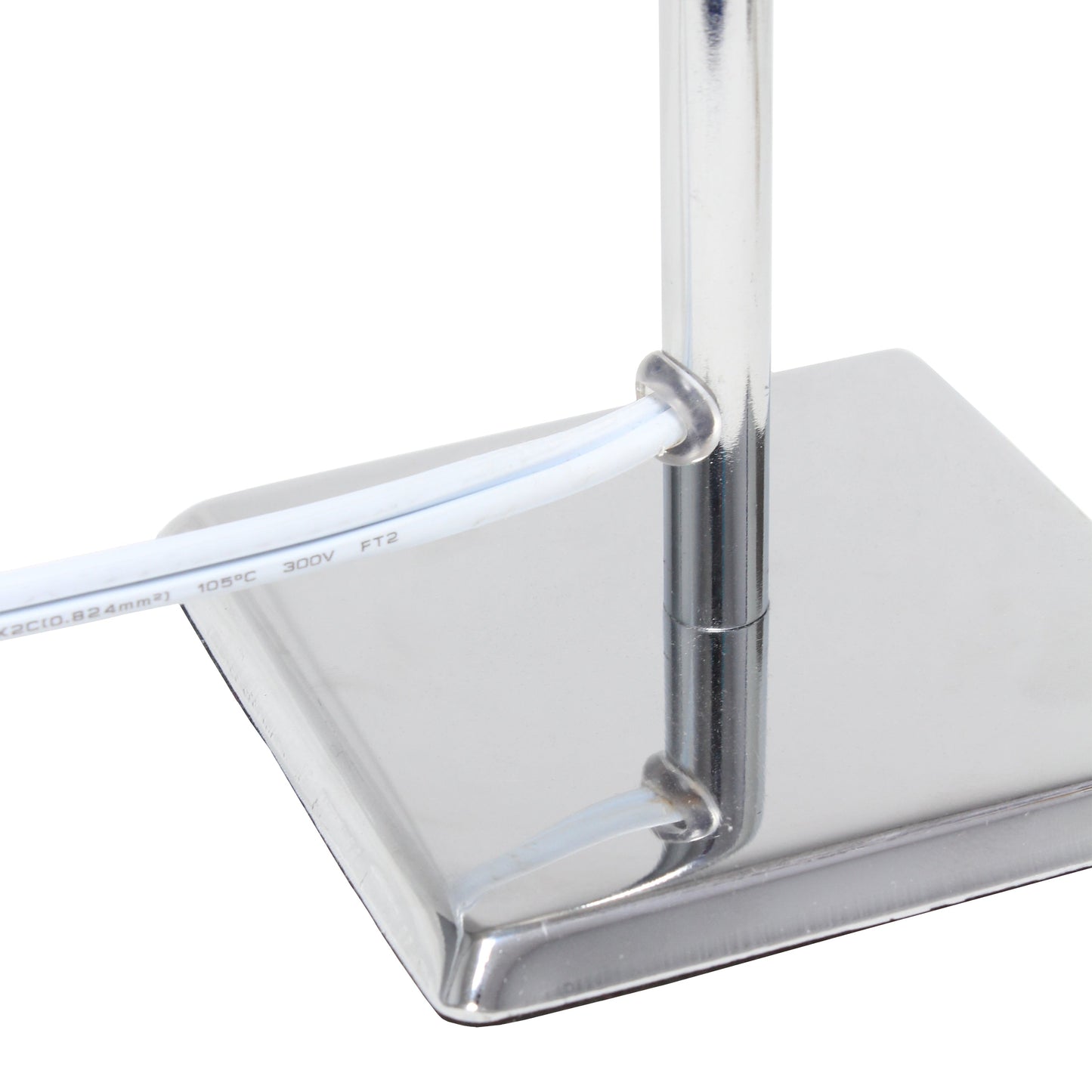 All The Rages Simple Designs Mini Chrome Table Lamp With Squared White Empire Fabric Shade