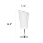 All The Rages Simple Designs Mini Chrome Table Lamp With White Angled Fabric Shade