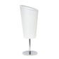 All The Rages Simple Designs Mini Chrome Table Lamp With White Angled Fabric Shade