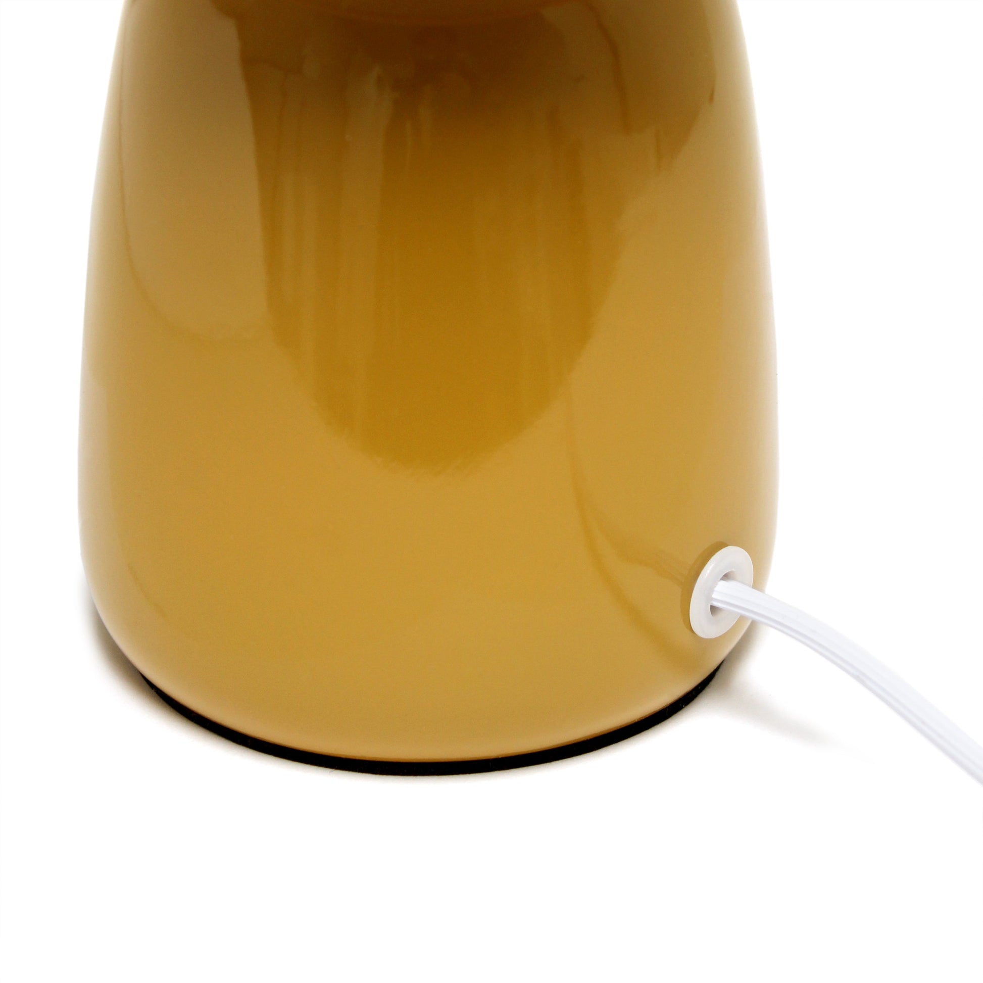 All The Rages Simple Designs Mustard Yellow 10" Ceramic Table Lamp With Matching Fabric Shade