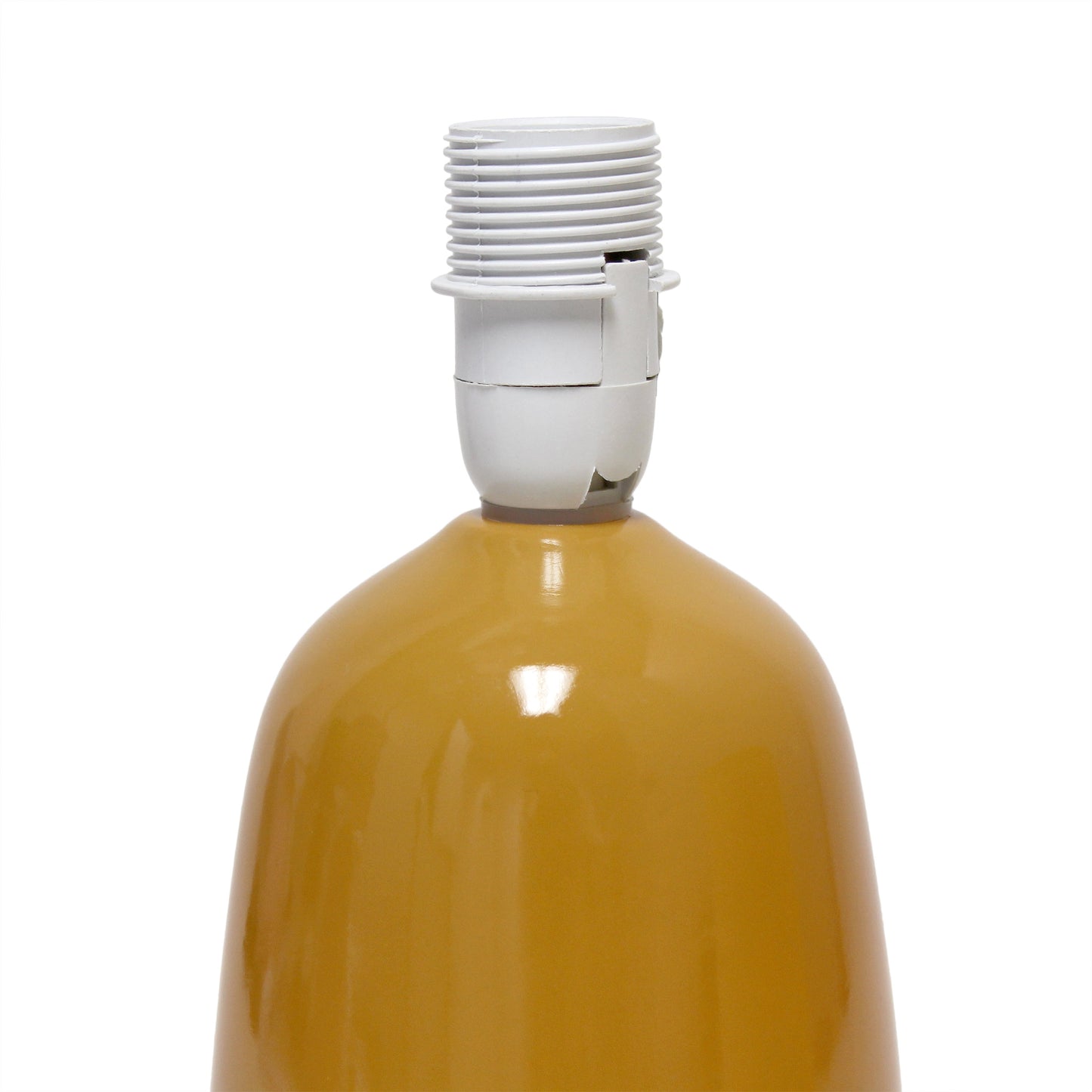 All The Rages Simple Designs Mustard Yellow 10" Ceramic Table Lamp With Matching Fabric Shade
