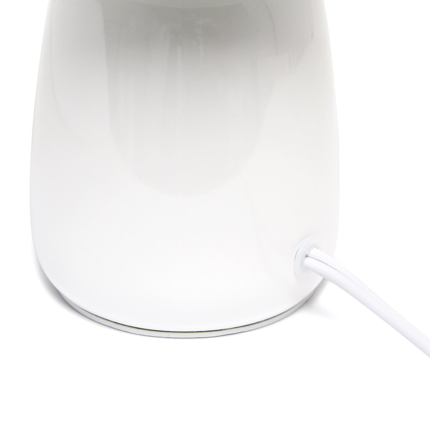 All The Rages Simple Designs Off White 10" Ceramic Table Lamp With Matching Fabric Shade