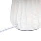 All The Rages Simple Designs Off White 11" Ceramic Texture Pastel Table Lamp With Matching Fabric Shade